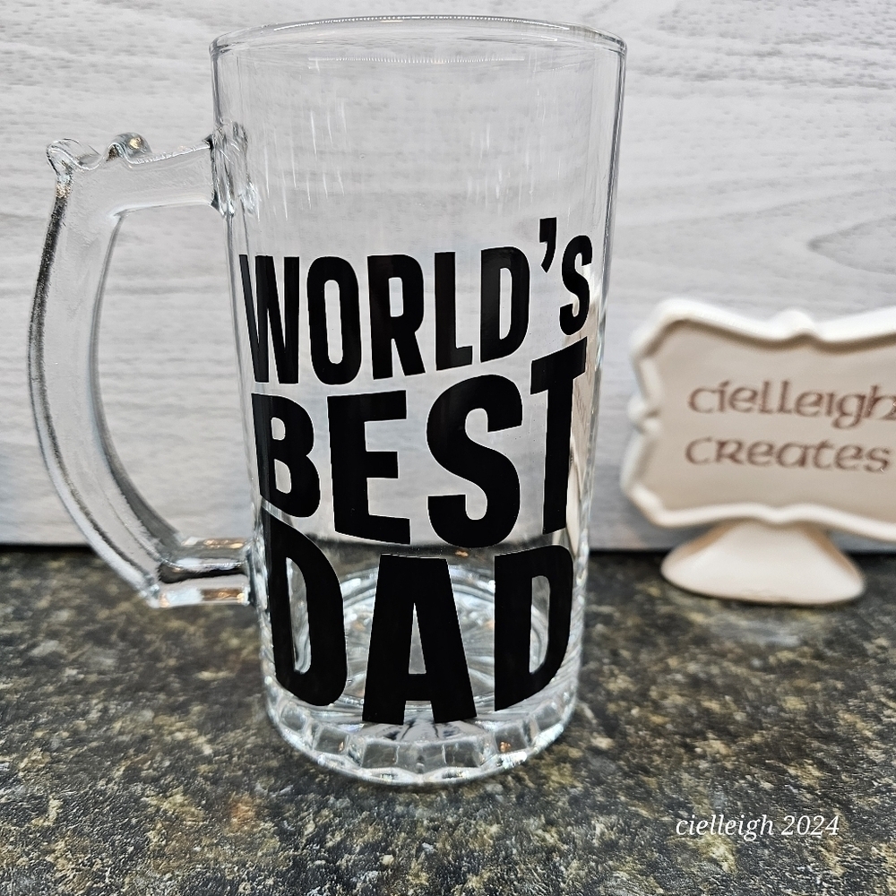 World's Best Dad beer mug Handcrafted